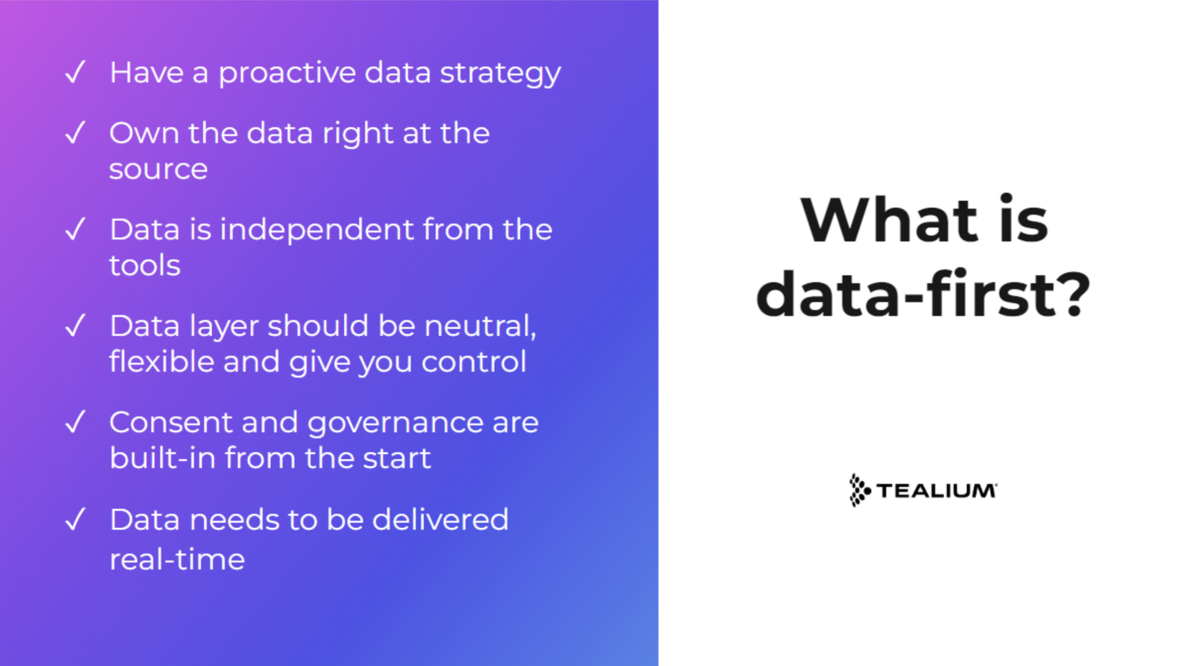 Tealium's data first strategy