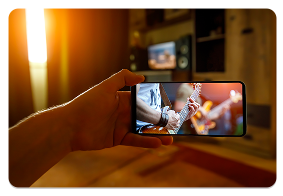 Live streaming concert from mobile device