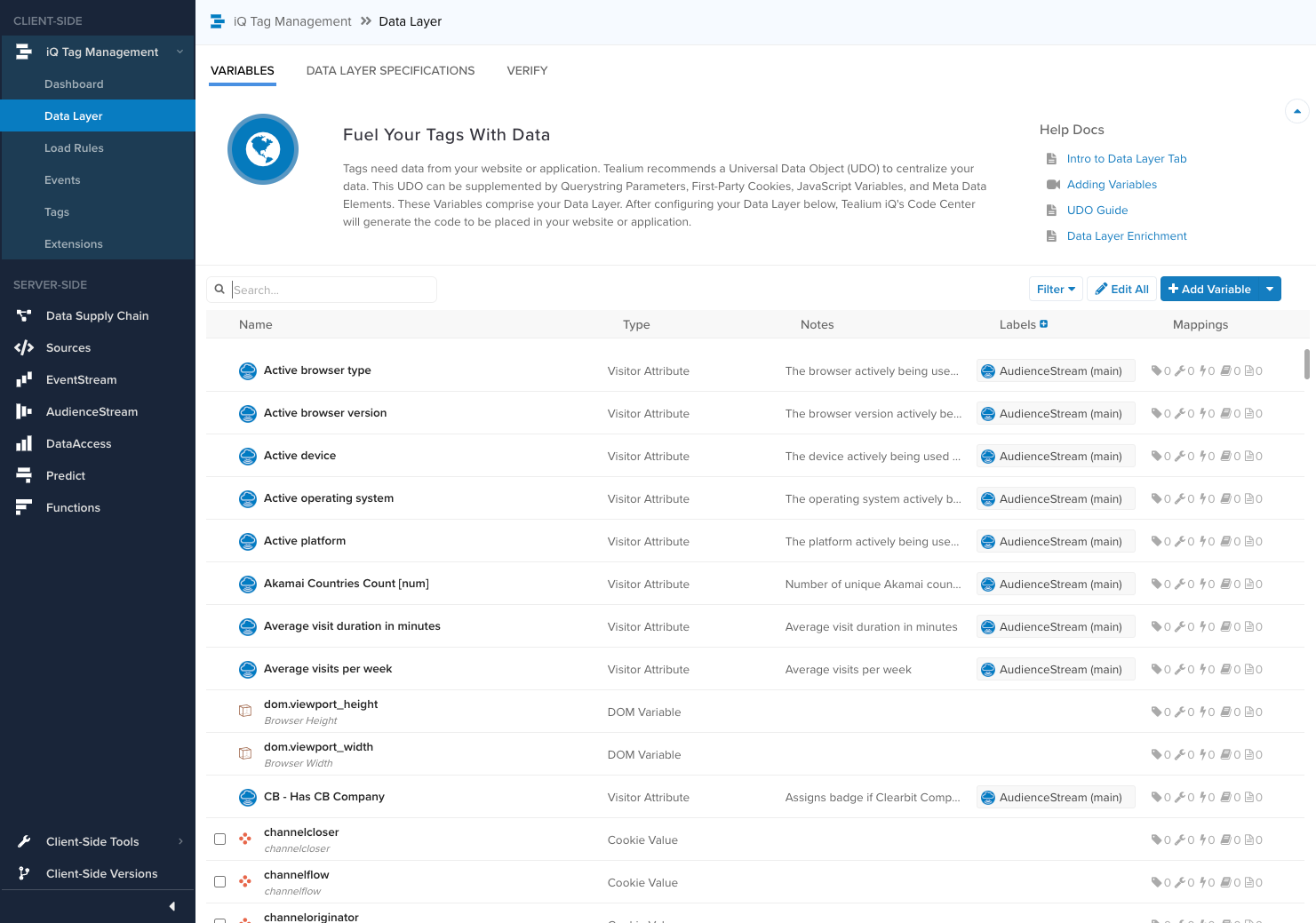 Tealium iQ Feature - Data Layer